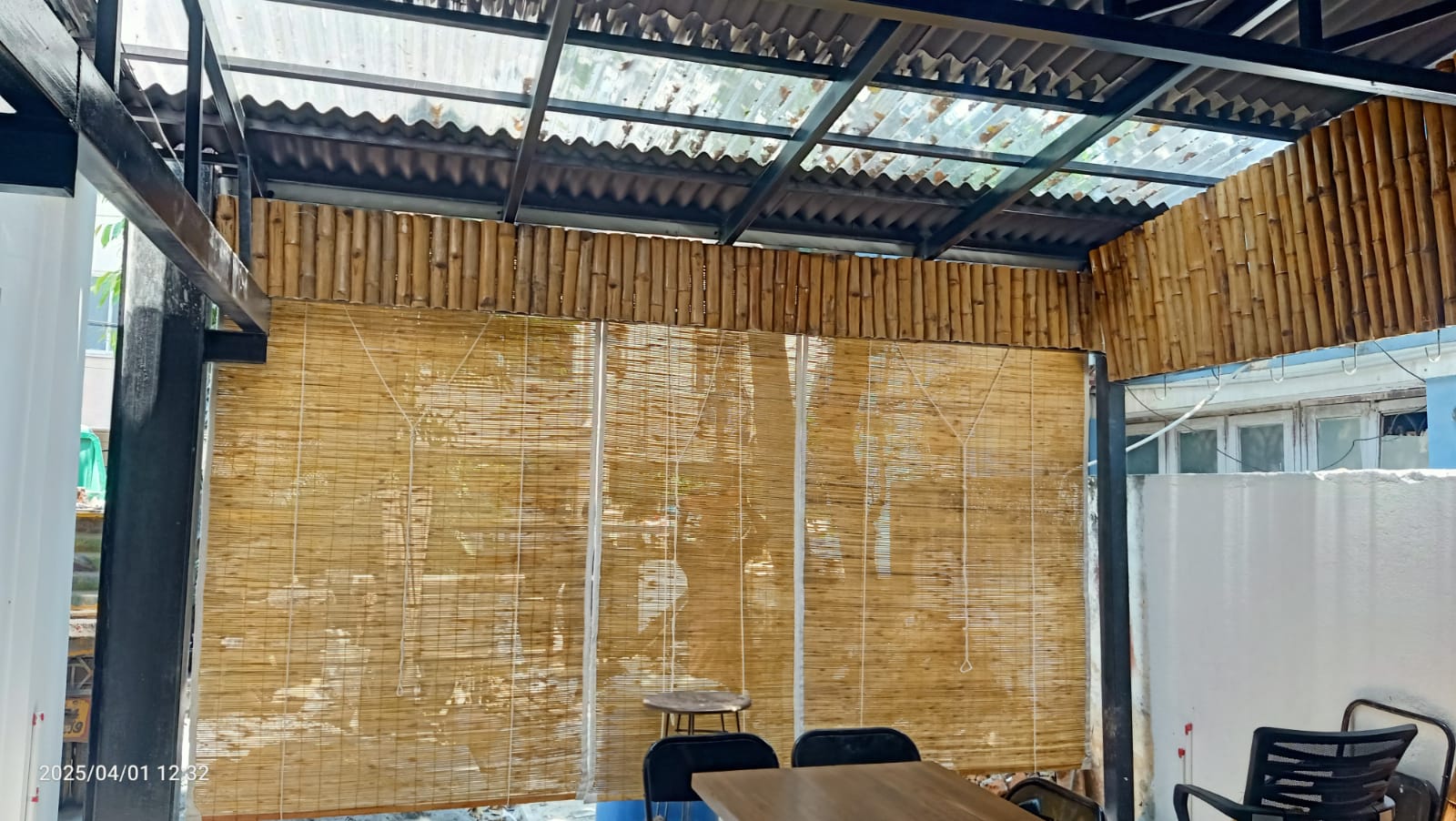 Traditional woven Vetiver blinds
